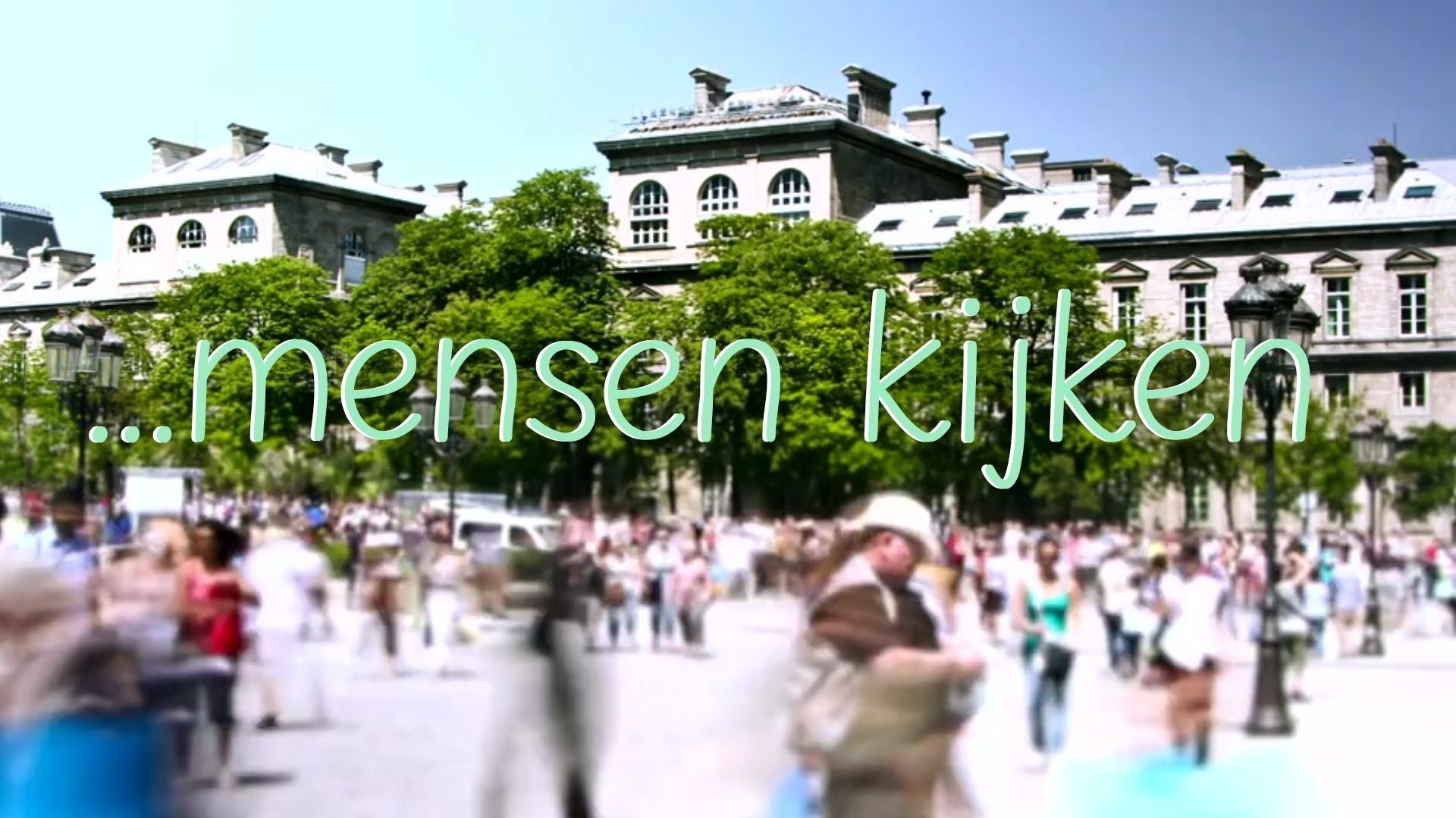 Mensen kijken op het terras